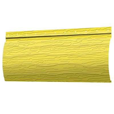 Сайдинг металлический (металлосайдинг) царьсайдинг Бревно Рубленое 4Д RAL1018 Желтый для фасада