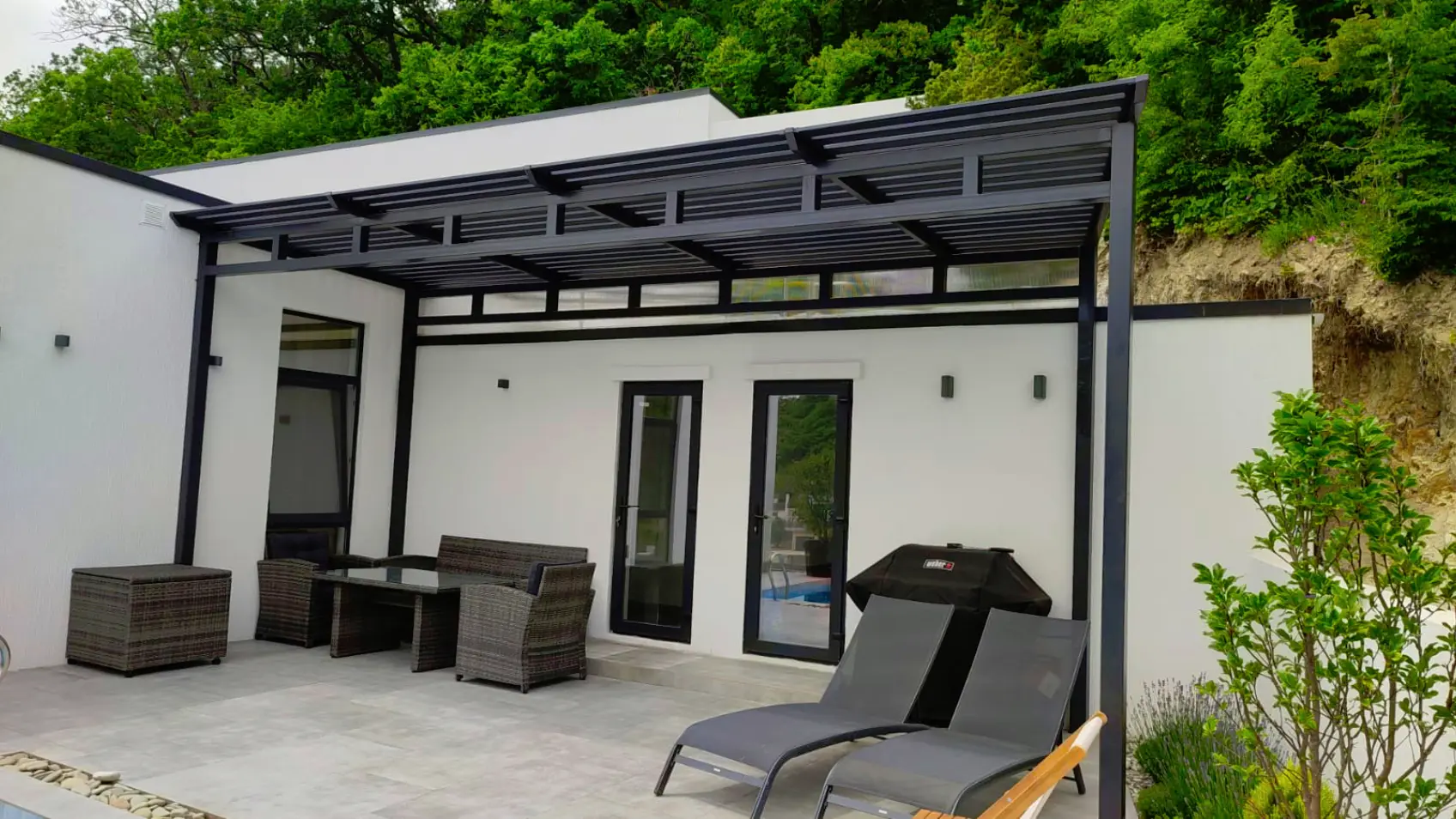 Фото 4 Пергола из металлопланкена RAL7024 Серый Графит