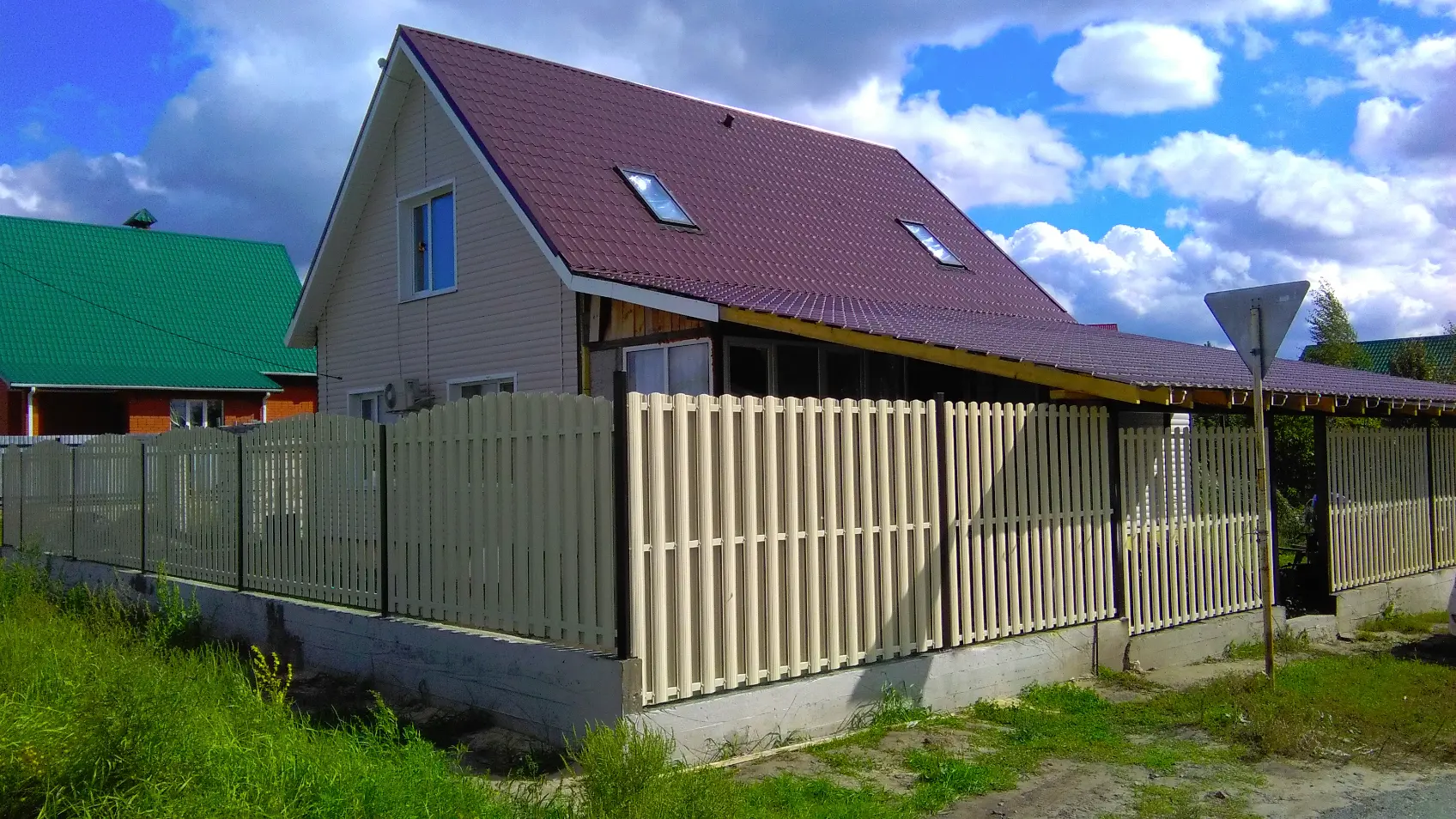 Фото 1 штакетник Полукруглый RAL1015 Слоновая Кость сторона А и Б односторонний