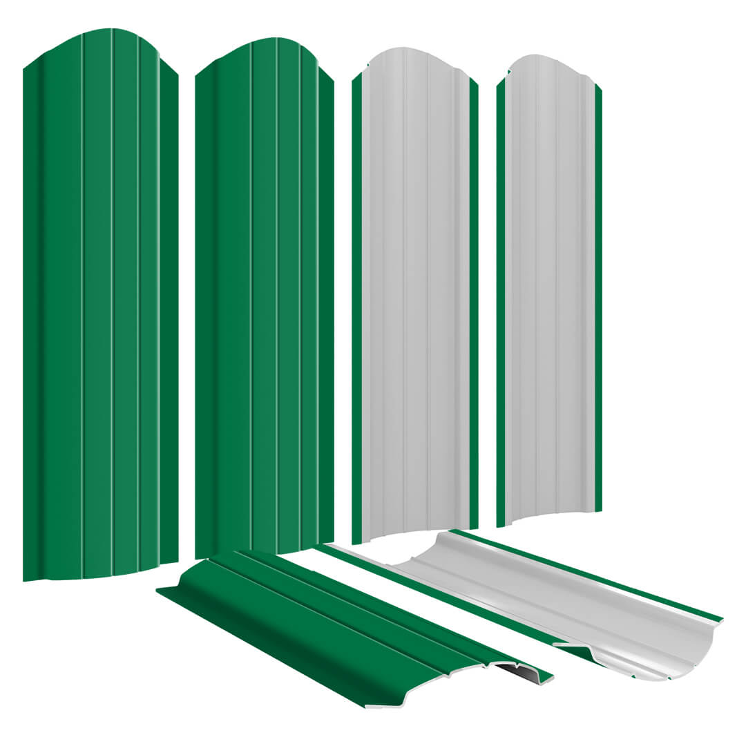 Штакетник Полукруглый RAL 6029 Зеленая Мята