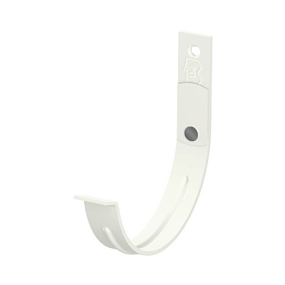 Держатель желоба карнизный d125х132мм RAL 9010 Белый Пломбир металлический усиленный фото Центр Металлокровли