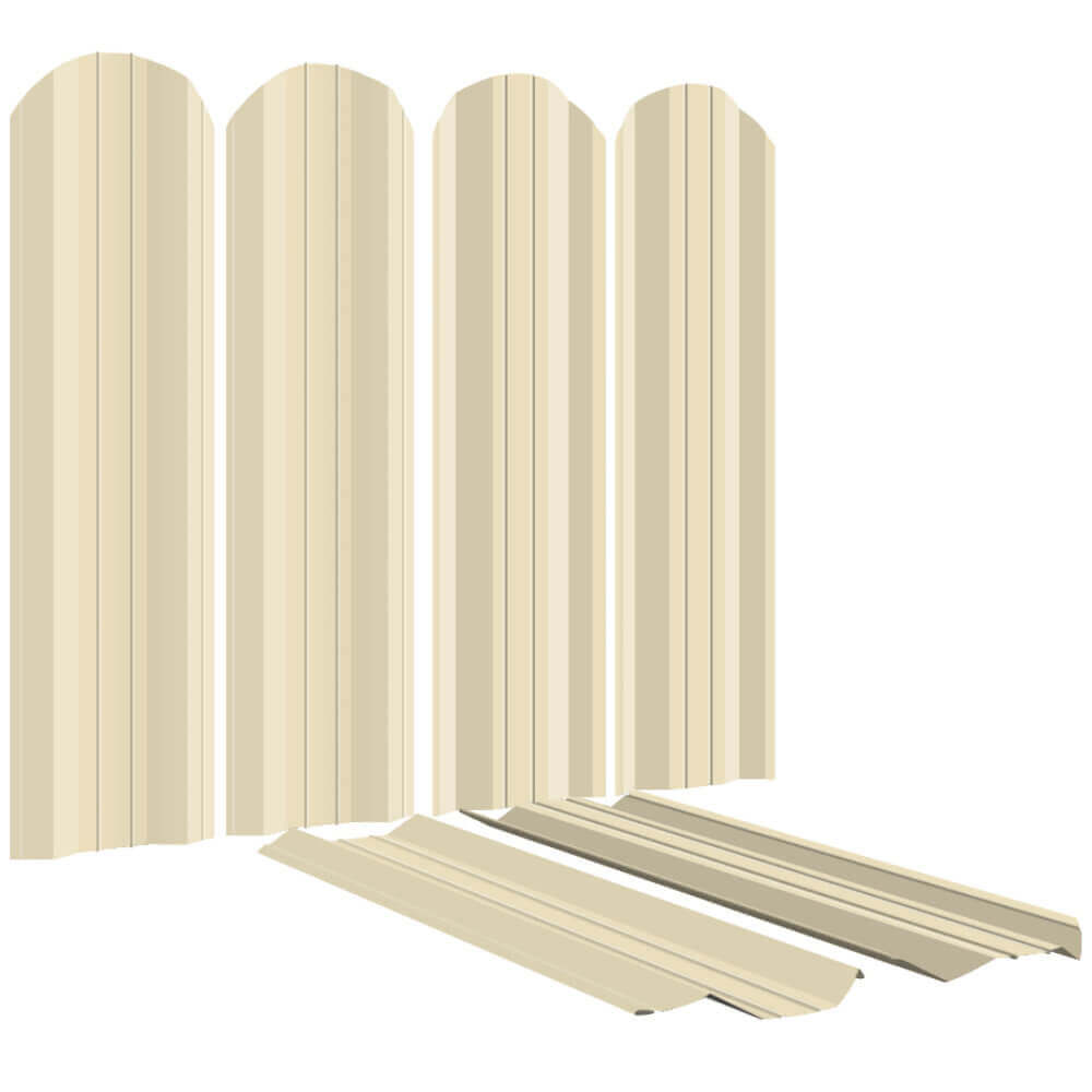 Штакетник (евроштакетник) ЭКО-М 95мм RAL1015 Слоновая Кость 2-х сторонний для забора