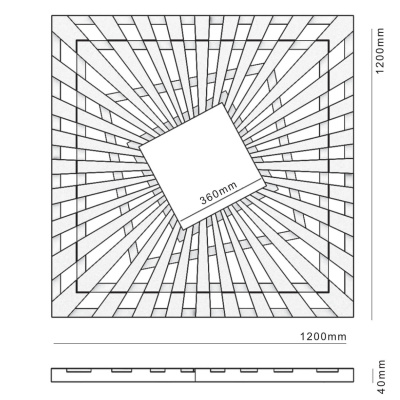 Приствольная решетка ПП ZKING ATMOSPHERE 1.2х1.2м размеры чертеж