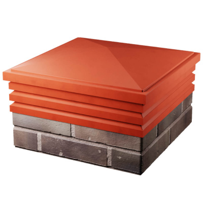 Колпак Бона Красный с посадкой 2х2 кирпича (513х513мм) фото 4