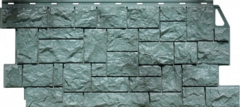 Фасадная панель FINEBER Камень дикий Серо-зеленый 1117*463