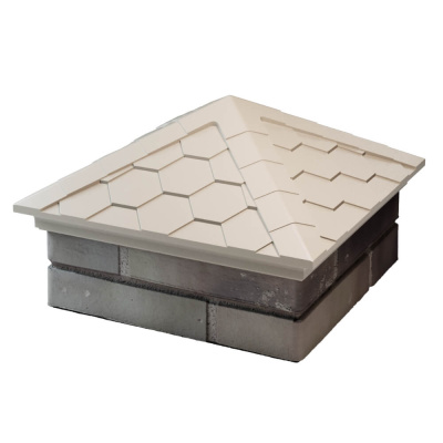 Колпак на столб забора EVEREST Бежевый 1,5х1,5 кирпича под черепицу фото 2